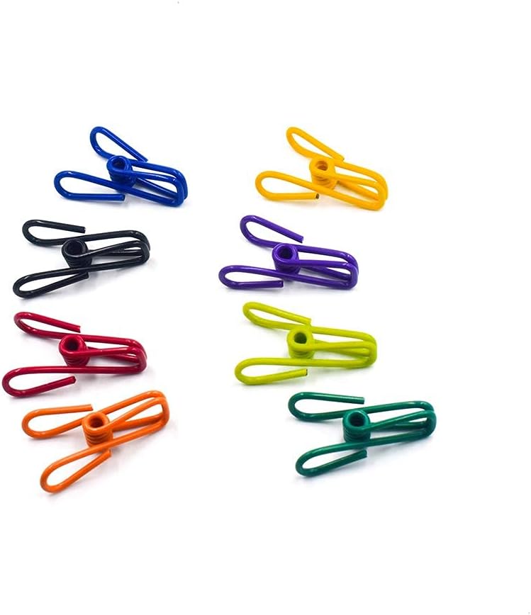 Colora 16 Pack Chip Clips, Utility PVC Coated Colorful Steel Chip Clips for Sealing Food