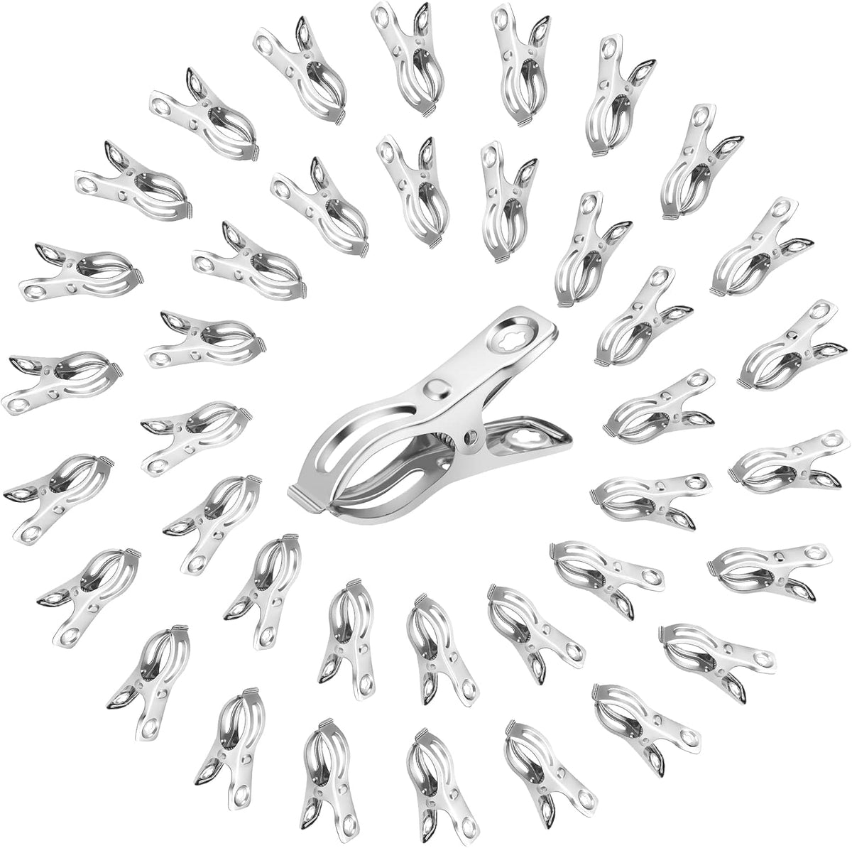 Greenora 40 PCS Greenhouse Clips for Netting, Stainless Steel Garden Clamps, 2 Inch