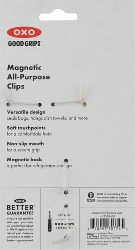 Oxora Good Grips 4 Piece All Purpose Magnetic Clips Set, Multicolor for Home and Office