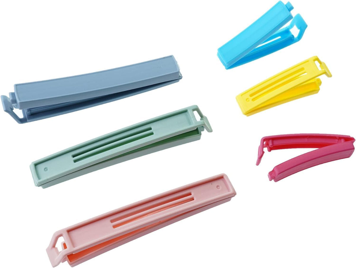 Yavora 32 PCS Plastic Chip Clips for Food Packages, Curved Design Sealing Bag Clips