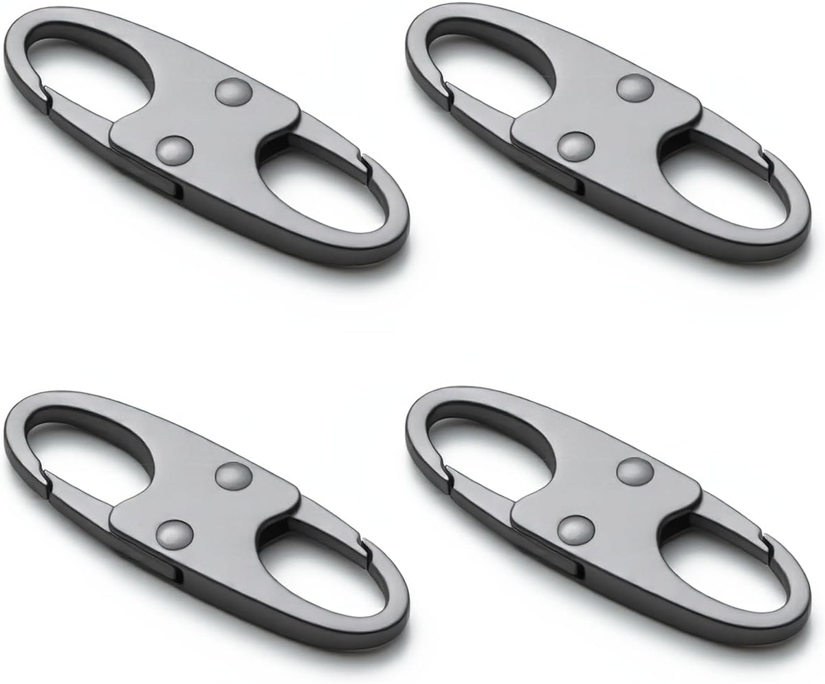Zelora Zipper Clips Anti Theft, Carabiner Travel Essentials, 8 Pcs Gray for Luggage