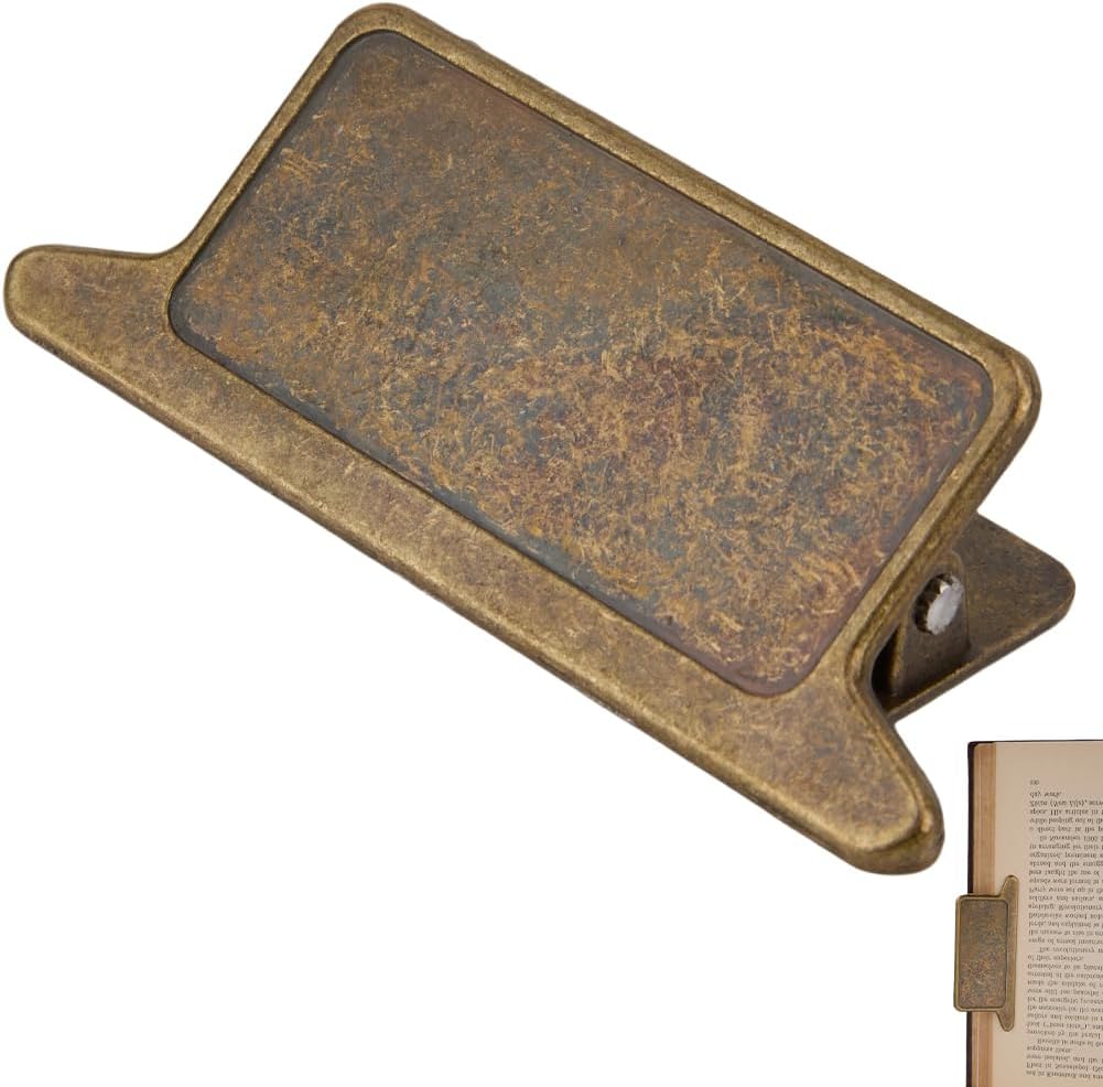 Crazeon Metal Book Clips, Travelers Notebook Clips, Antique Bronze Alloy Vintage Clamps