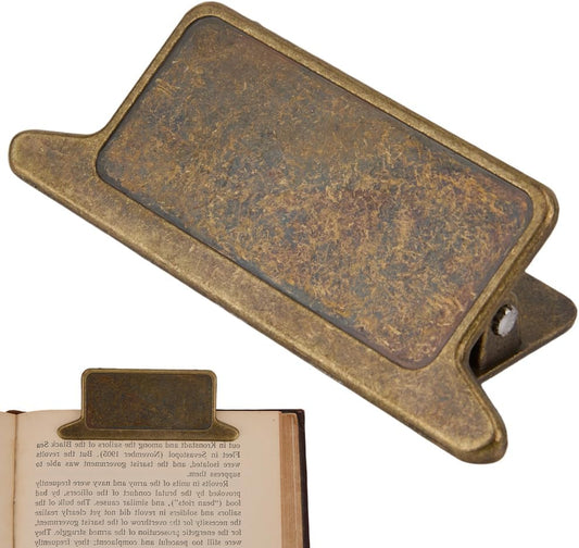 Crazeon Metal Book Clips, Travelers Notebook Clips, Antique Bronze Alloy Vintage Clamps