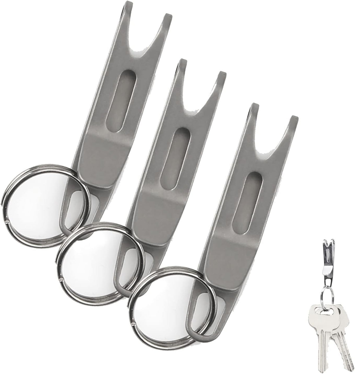 Minova Mini Titanium Alloy Clasp with Key Ring, Pocket Suspension Clip for Everyday Carry