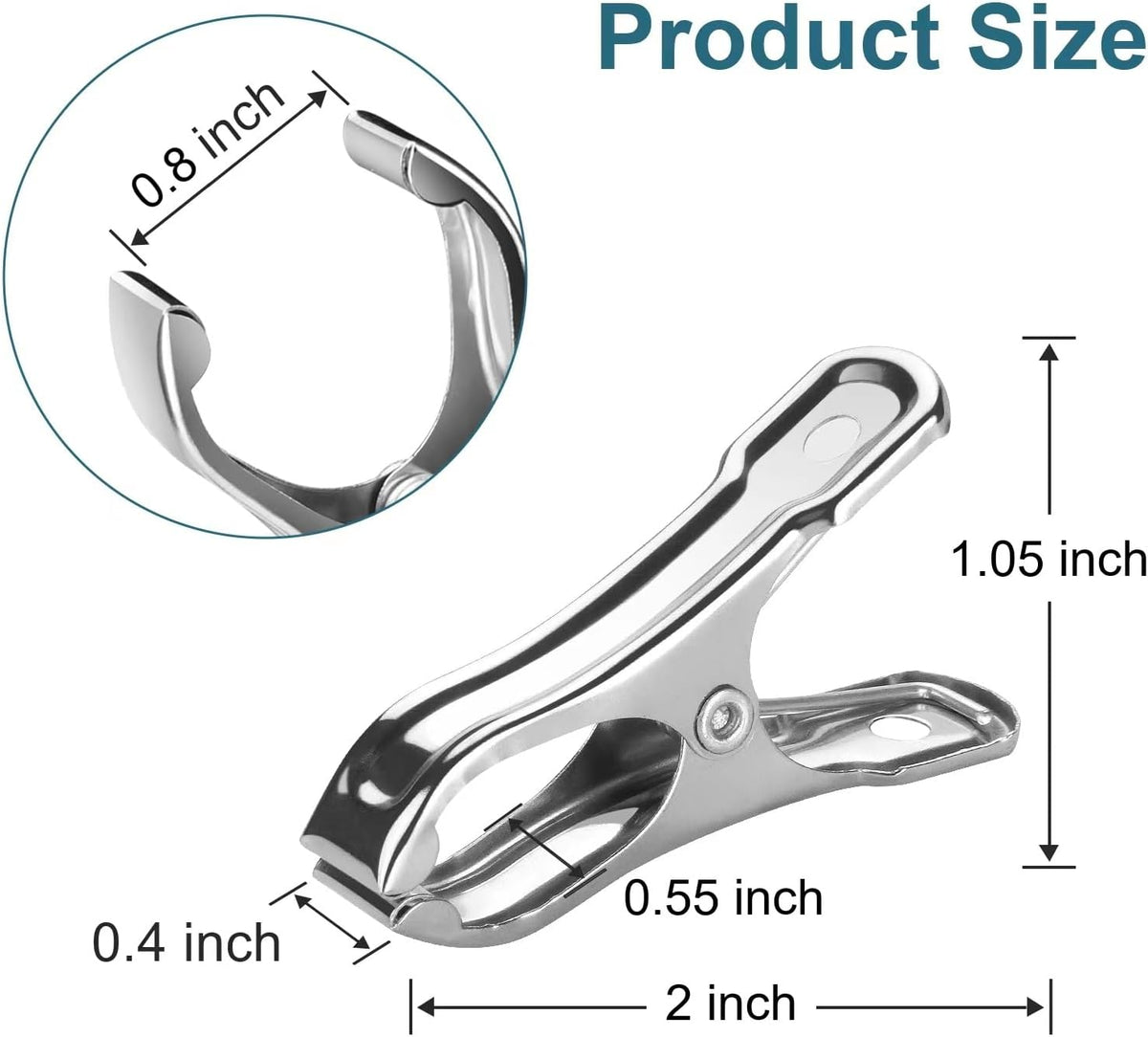 Greenora 40 PCS Greenhouse Clips for Netting, Stainless Steel Garden Clamps, 2 Inch