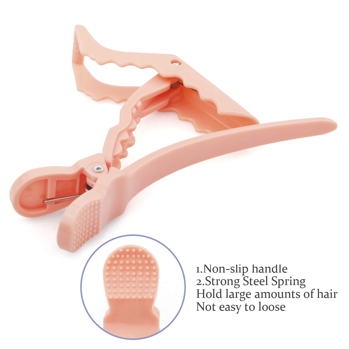 Glavora 12 Pcs Alligator Hair Clips for Styling Sectioning, Non Slip Salon Hair Clips