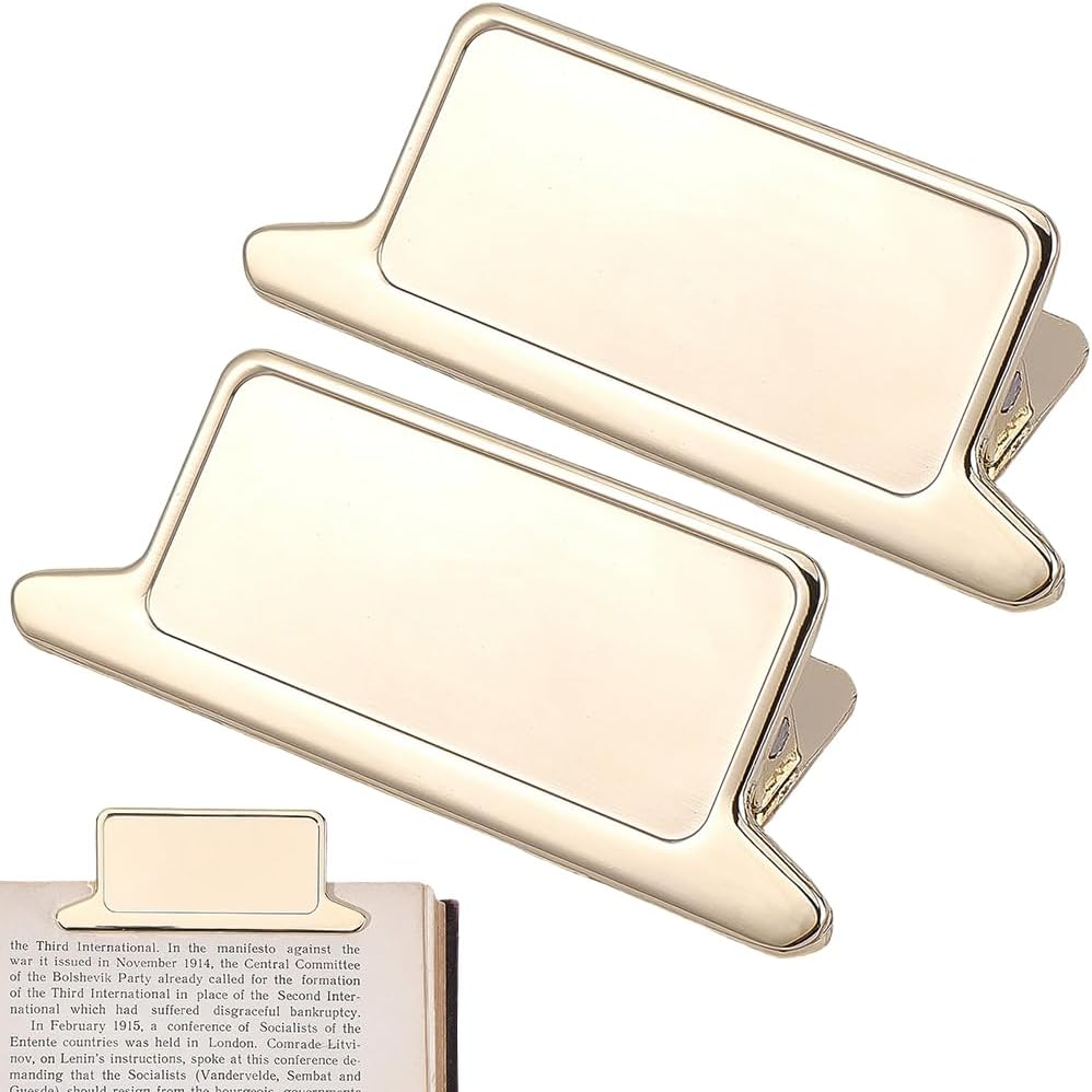 Crazeon Metal Book Clips, Travelers Notebook Clips, Antique Bronze Alloy Vintage Clamps
