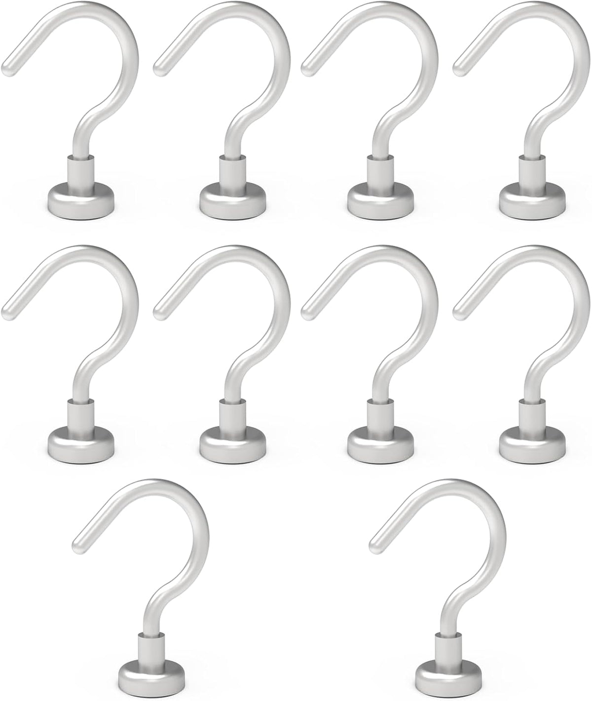 Magvora Magnetic Hooks 22lb Heavy Duty Strong Magnet Hooks with Swivel Snap Hook, 2 Pack