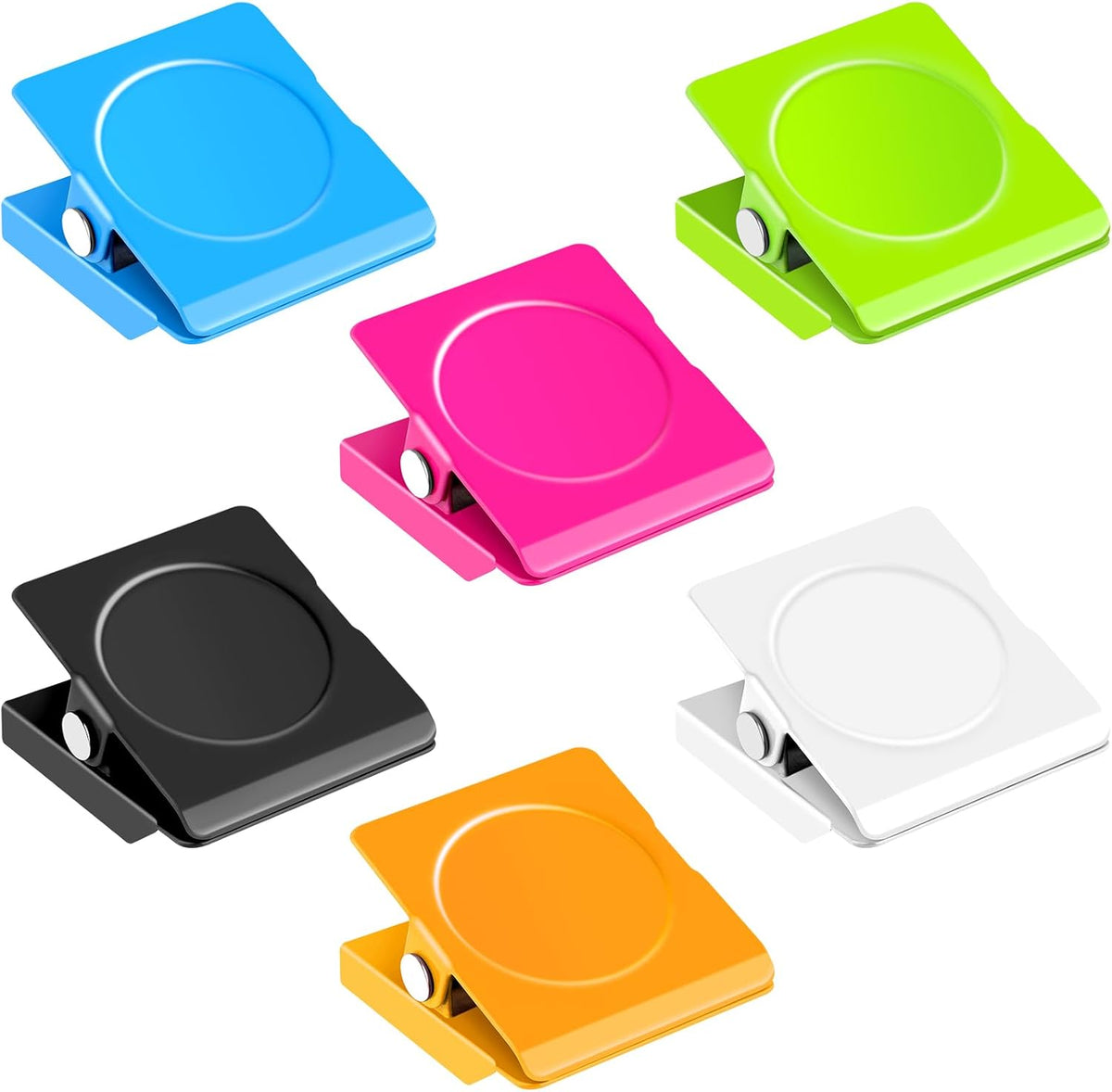 Ortiva 6 Pack Magnetic Clips for Refrigerator, Fridge Magnet Clips, 1.2 Inch, Strong Hold