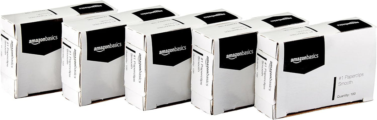 Amazora Basics Jumbo Size Office Paper Clips, Non Skid, Silver, 1000 Count Pack Set