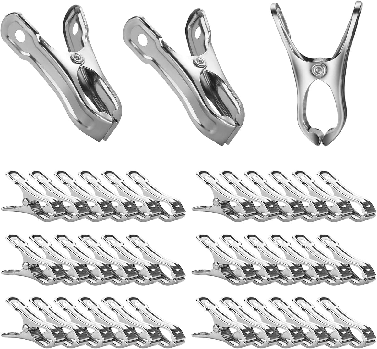 Greenora 40 PCS Greenhouse Clips for Netting, Stainless Steel Garden Clamps, 2 Inch