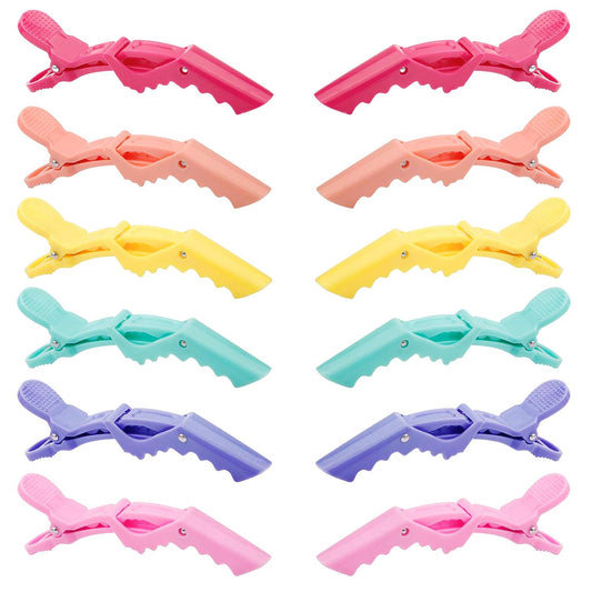 Glavora 12 Pcs Alligator Hair Clips for Styling Sectioning, Non Slip Salon Hair Clips