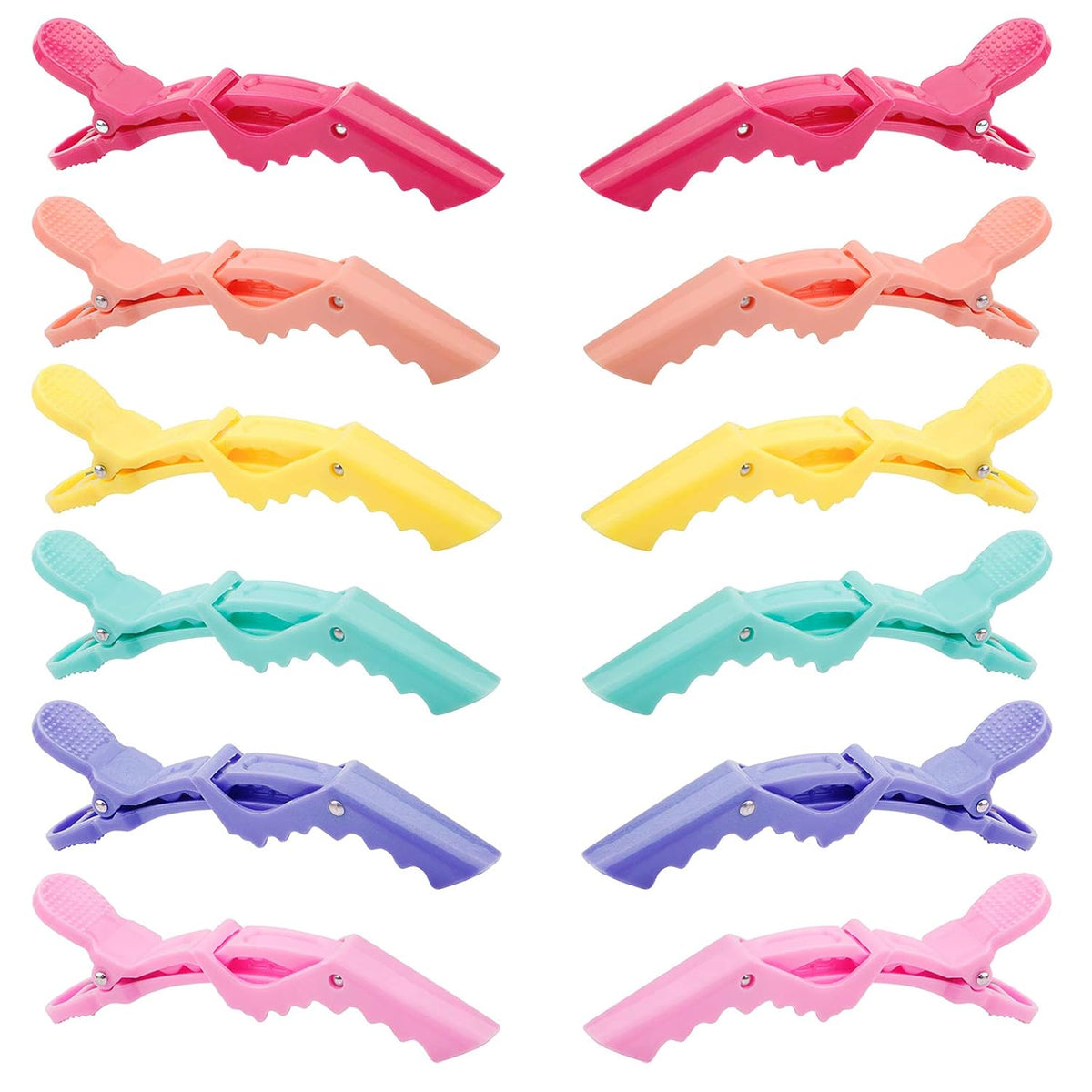 Glavora 12 Pcs Alligator Hair Clips for Styling Sectioning, Non Slip Salon Hair Clips