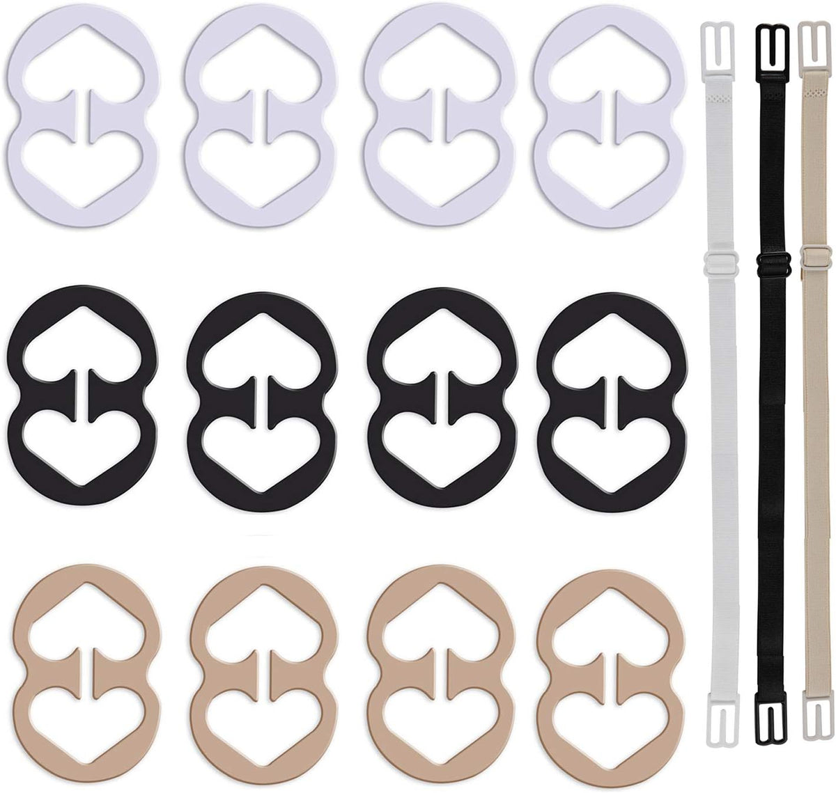 Wavora Plus Bra Strap Clips, Racerback Bra Clips, Strap Holders, Conceal Hide Straps