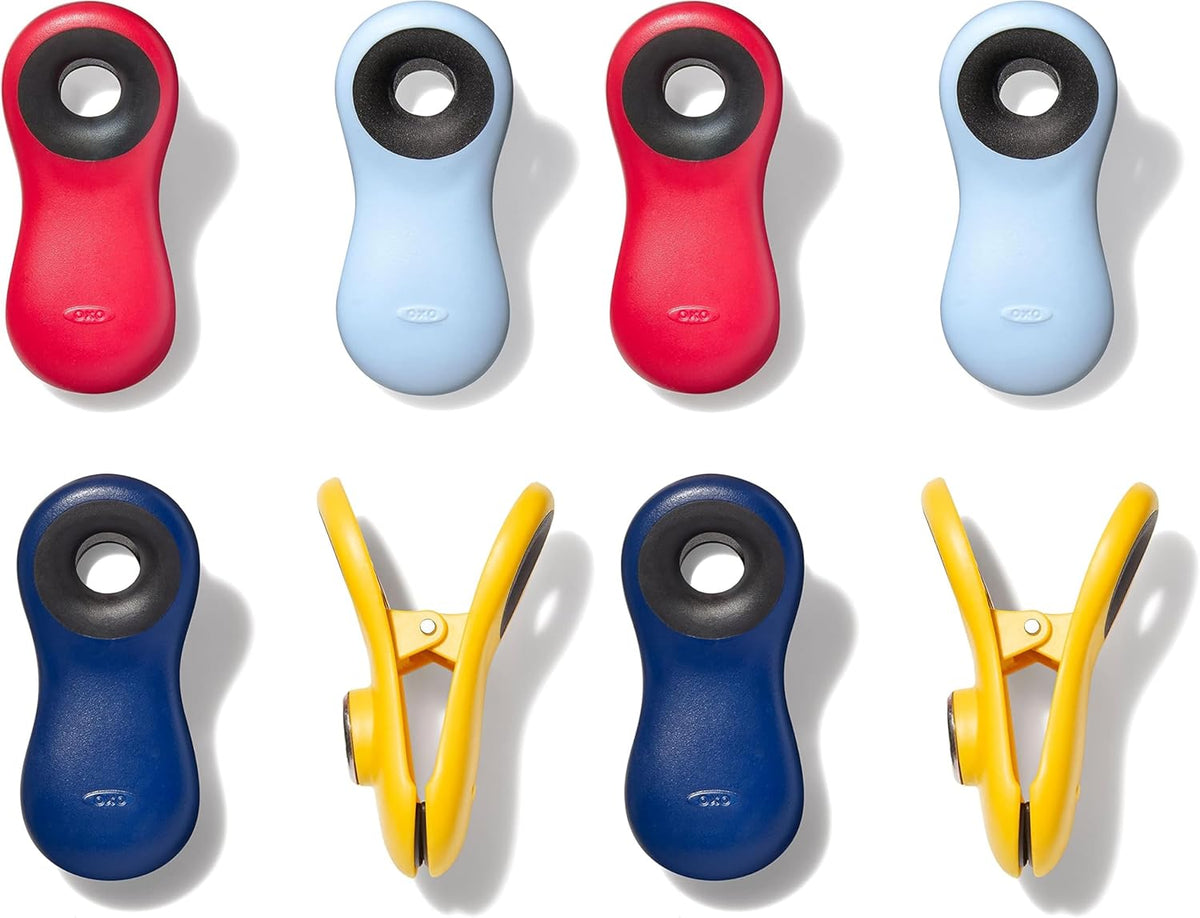 Oxora Good Grips 4 Piece All Purpose Magnetic Clips Set, Multicolor for Home and Office