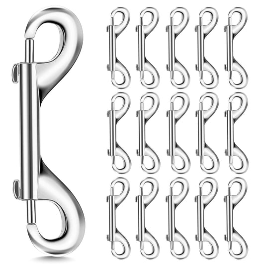 Elvora 16 Pack Double Ended Snaps, 4 Inch Heavy Duty Double Sided Snap Hook Clips Set