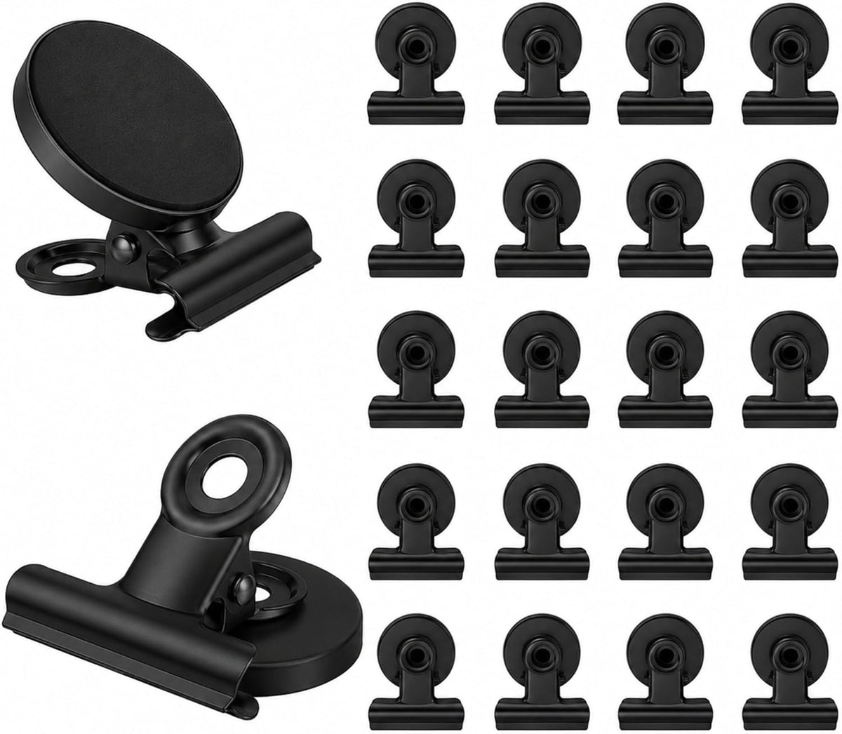 Ortiva 20 Pack Heavy Duty Magnetic Clips for Refrigerator and Whiteboard, Strong Magnets