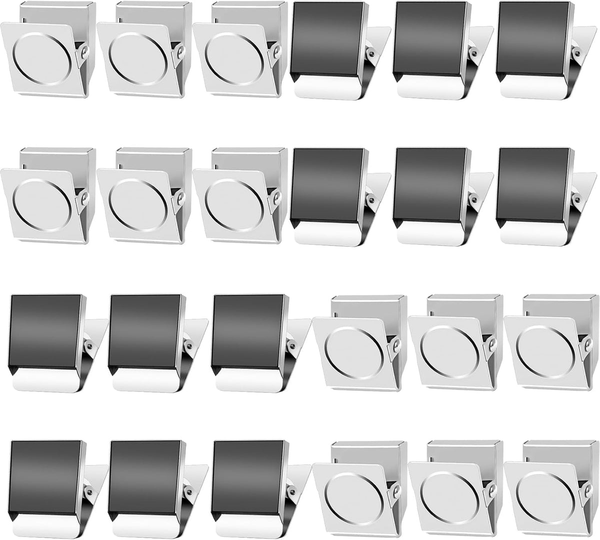 Ortiva 6 Pack Magnetic Clips for Refrigerator, Fridge Magnet Clips, 1.2 Inch, Strong Hold