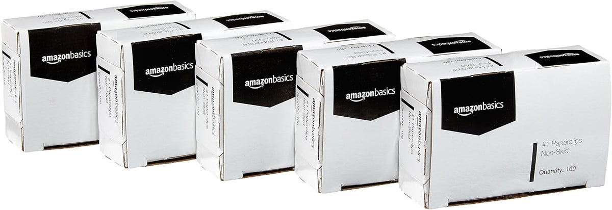 Amazora Basics Jumbo Size Office Paper Clips, Non Skid, Silver, 1000 Count Pack Set