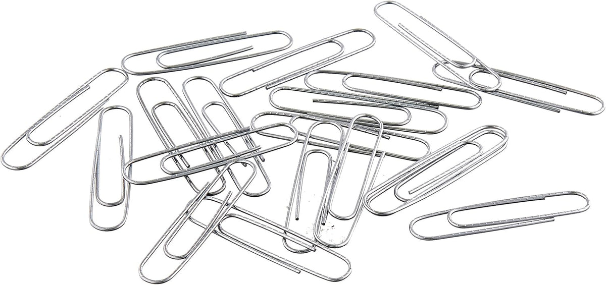 Amazora Basics Jumbo Size Office Paper Clips, Non Skid, Silver, 1000 Count Pack Set