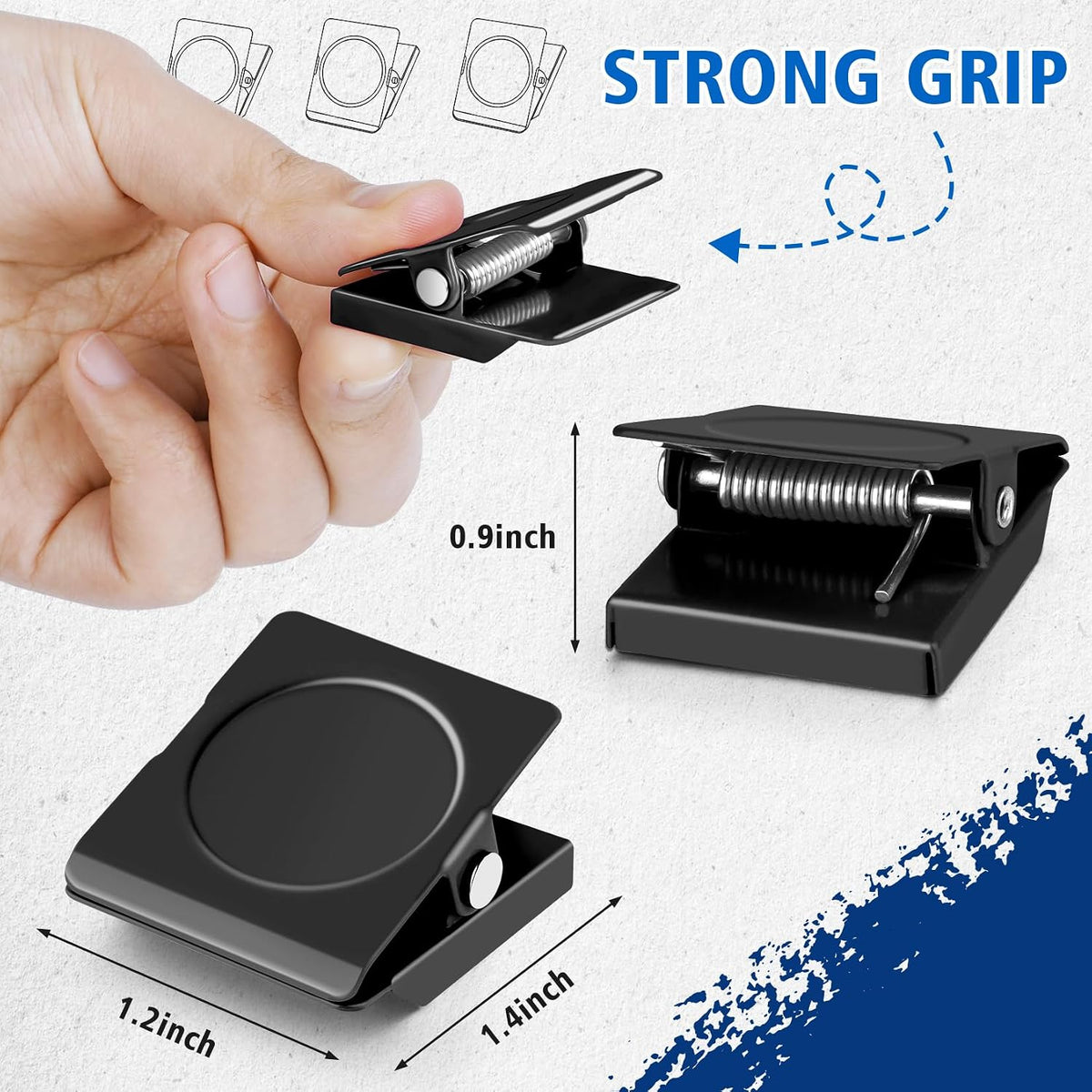 Ortiva 6 Pack Magnetic Clips for Refrigerator, Fridge Magnet Clips, 1.2 Inch, Strong Hold