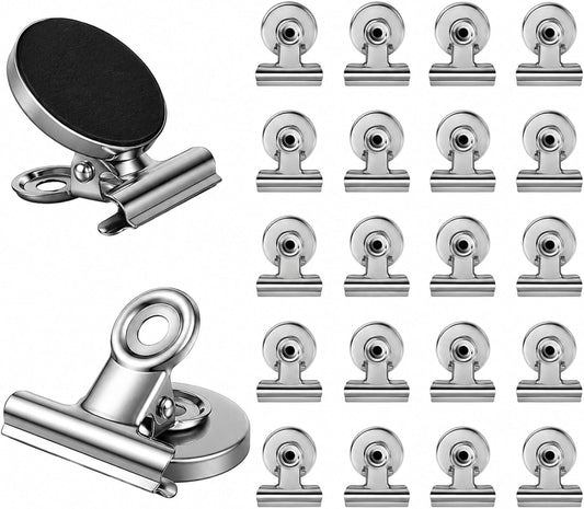 Ortiva 20 Pack Heavy Duty Magnetic Clips for Refrigerator and Whiteboard, Strong Magnets
