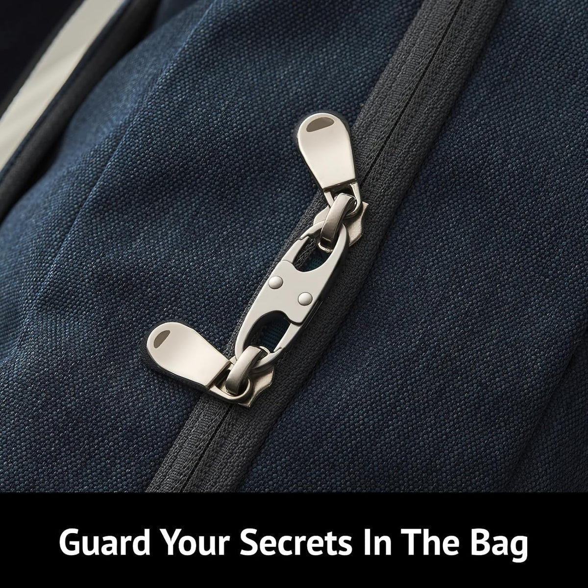 Zelora Zipper Clips Anti Theft, Carabiner Travel Essentials, 8 Pcs Gray for Luggage