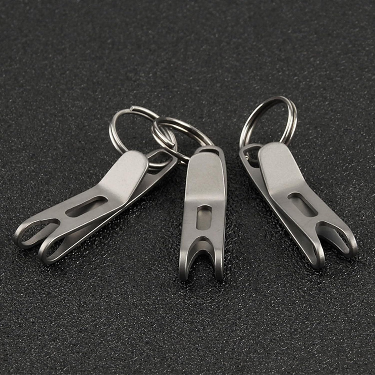 Minova Mini Titanium Alloy Clasp with Key Ring, Pocket Suspension Clip for Everyday Carry